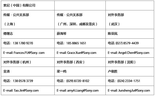 索尼（中國）有限公司公共關(guān)系聯(lián)系表