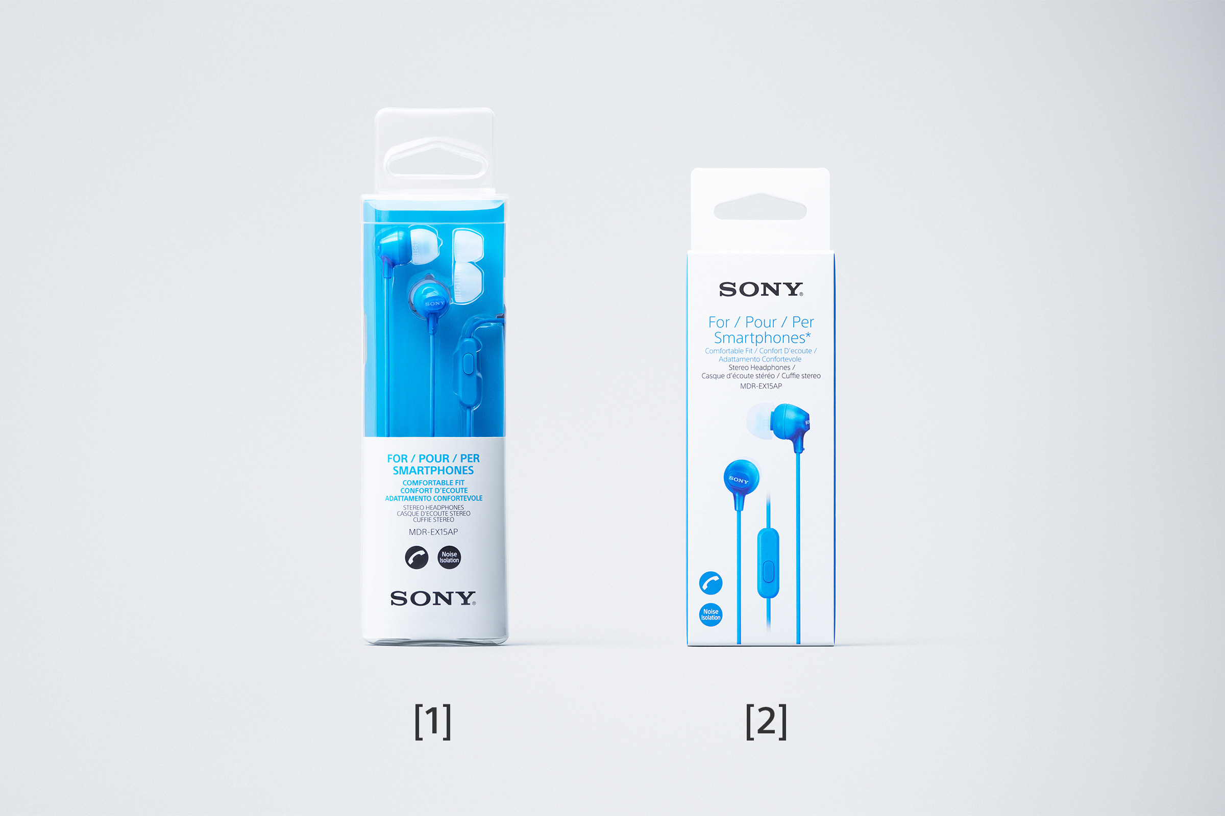 MDR-EX15AP產(chǎn)品包裝概覽比較