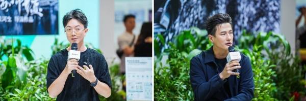 左：項(xiàng)氏兄弟電影CEO 項(xiàng)水柳 右：著名影視演員 尹子維